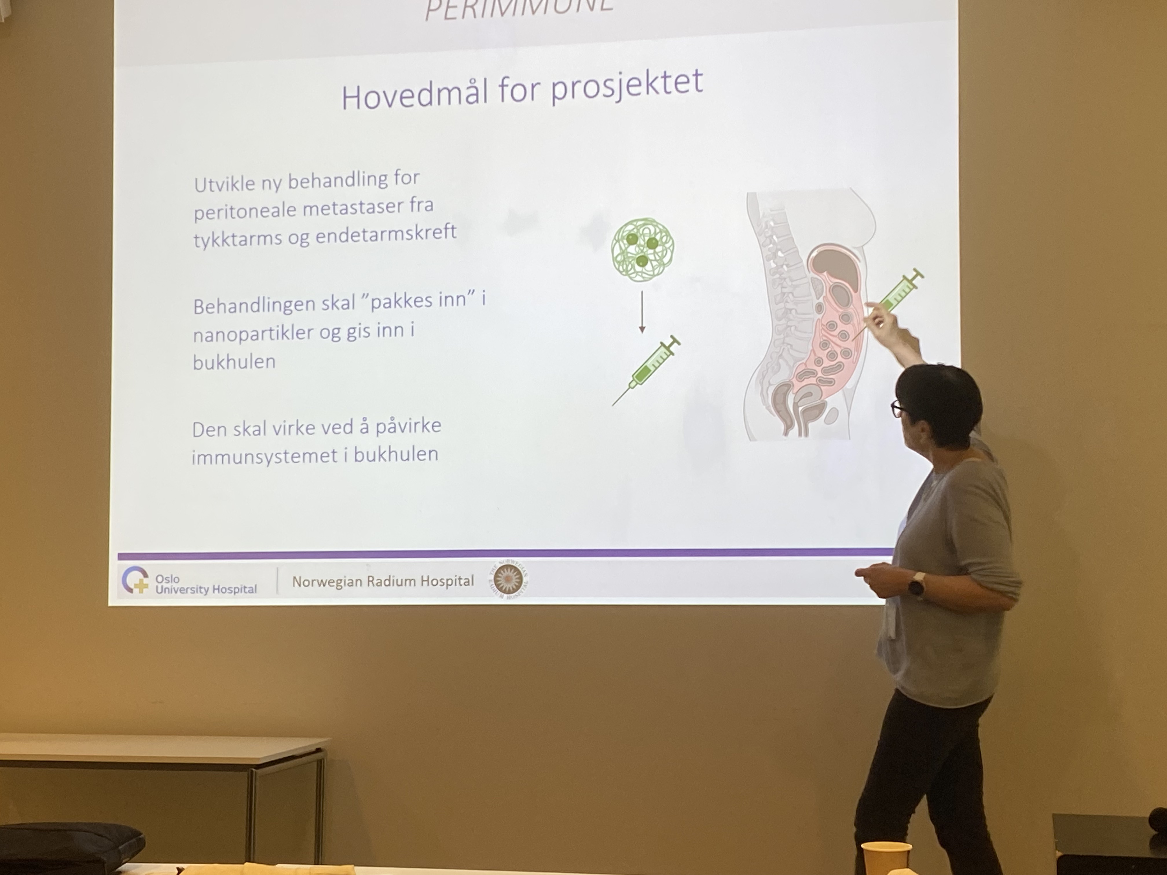 Kjersti presenting the aims of the project